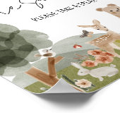 Poster Boho Woodland Baby shower Les bébés sont doux (Coin)