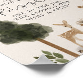 Poster Boho Woodland Devine Combien De Baisers Signe (Coin)