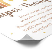 Poster Boho Woodland Rainbow Gold Baby Pensées (Coin)