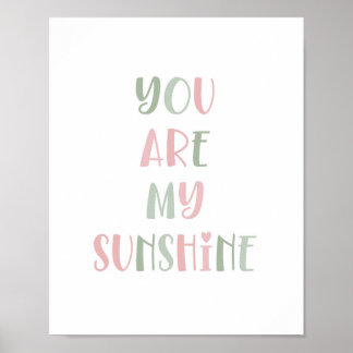 Poster Boho You Are My Sunshine Kids Decor