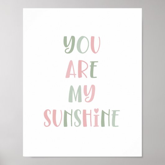 Poster Boho You Are My Sunshine Kids Decor (Devant)