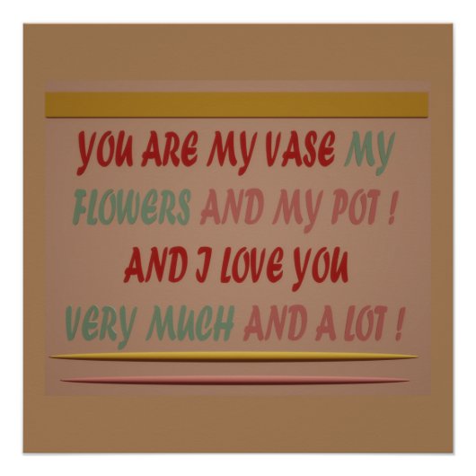 POSTER BOIRE À ROMANCE AMOUR ET HUGS (Devant)