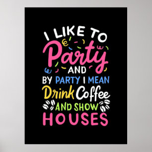 Poster Boire Café Et Maisons De Spectacle