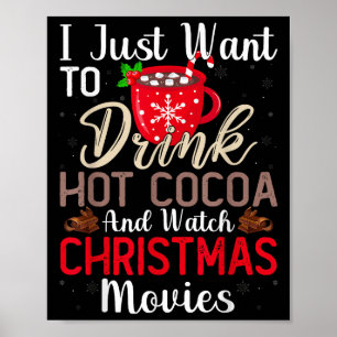 Poster Boire Chocolat Chaud Et Regarder Les Films De Vaca