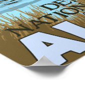 Poster Boire de l'orignal au lac - Parc national Denali, (Coin)