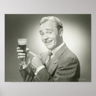 Poster Boire d'homme