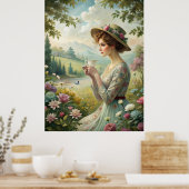 Poster Boire du thé dans le jardin (Cuisine)