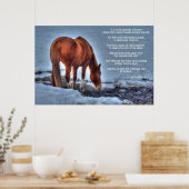 Poster Boire Red Dun Ranch Horse & Equine Poem (Cuisine)