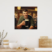 Poster Boire stout dans un pub de Dublin Imprimer (Cuisine)