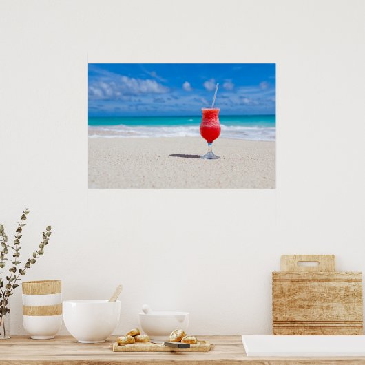 Poster Boire sur la plage (Cuisine)