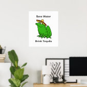 Poster Boire Tequila (Bureau à domicile)