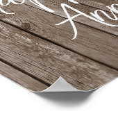 Poster Bois 1er anniversaire Mariage Couple photo Collage (Coin)