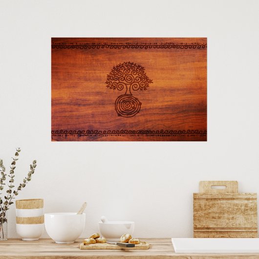 Poster Bois ancien (Cuisine)