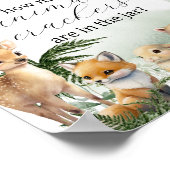 Poster Bois animal Green jeu de Baby shower (Coin)