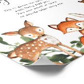 Poster Bois Animaux Baby shower Devinez La Nourriture Béb (Coin)