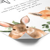 Poster Bois Animaux Baby shower Devinez La Nourriture Béb (Coin)