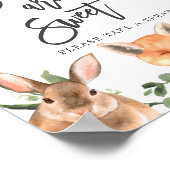 Poster Bois Animaux Baby showers Bébés sont doux signe (Coin)