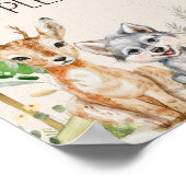 Poster Bois Animaux Boho Baby shower Favoriser Signal (Coin)
