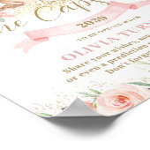 Poster Bois Animaux rose Floral Anniversaire Temps Capsul (Coin)