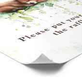 Poster Bois Animaux Végétation Bébé Garçon Douche couche (Coin)