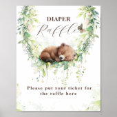 Poster Bois Animaux Végétation Bébé Garçon Douche couche (Devant)