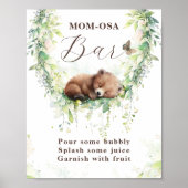 Poster Bois Animaux Végétation Bébé Garçon Douche Maman-o (Devant)