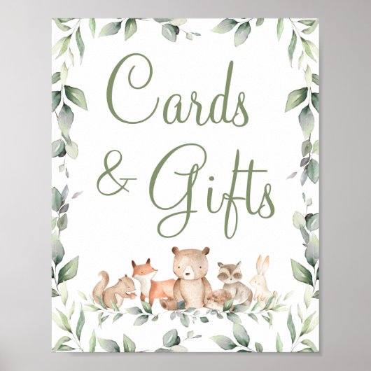 Poster Bois Animaux Végétaux Cartes & Cadeaux Tablette (Devant)