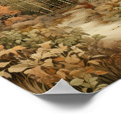 Poster Bois Art Cosy Cabine Bois Peinture (Coin)