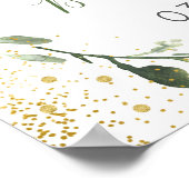 Poster Bois Baby shower verdure Bienvenue (Coin)