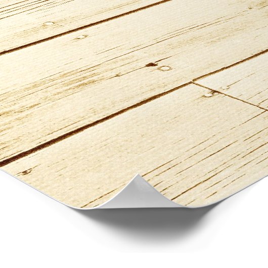 Poster Bois blanc rustique avec Ancre (Coin)