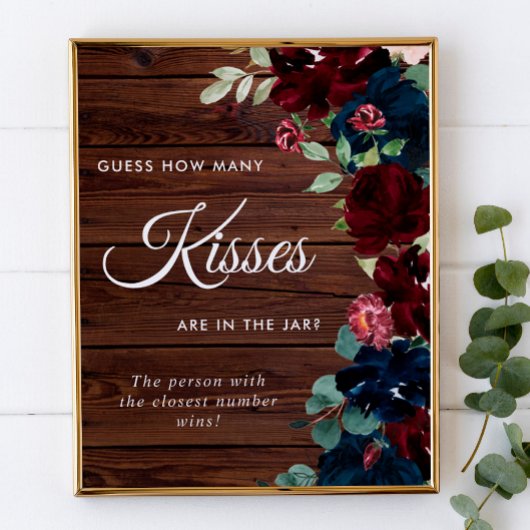 Poster Bois bleu de la Bourgogne et de la Marine Combien 