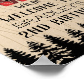 Poster Bois de bûcheron à plaies rustiques 2e anniversair (Coin)