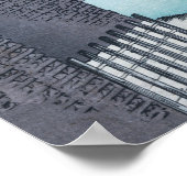 Poster Bois de construction japonaise Ukiyo-e par Hokusai (Coin)