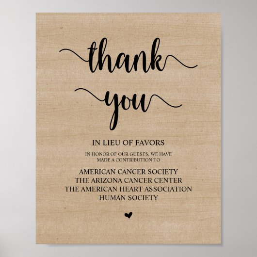 Poster Bois de ferme rustique, Don Mariage, Contribution (Devant)