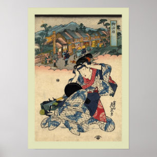 Poster Bois de graveur japonais