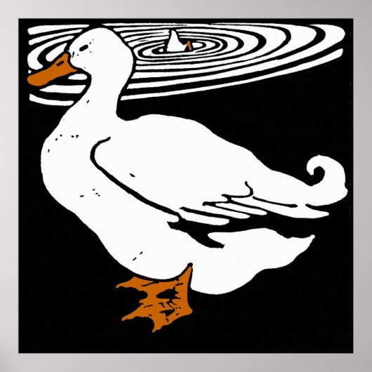 Poster Bois de la ferme victorienne Animaux Canards (Devant)