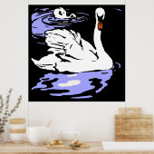 Poster Bois de la ferme victorienne Animaux Swans (Cuisine)