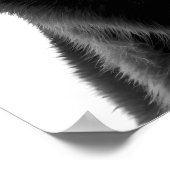 Poster Bois de l'ours noir Portrait moderne noir blanc (Coin)