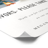 Poster Bois de pin rustique Camping Faveurs Baby shower S (Coin)