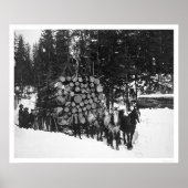 Poster Bois de sciage, Alaska 1919 (Devant)