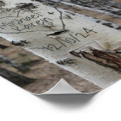 Poster Bois de script rustique souvenir engagé (Coin)