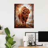 Poster Bois de Sucre de Bison de l'Érable (Bureau à domicile)