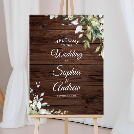 Poster Bois de verdure rustique Accueil Mariage