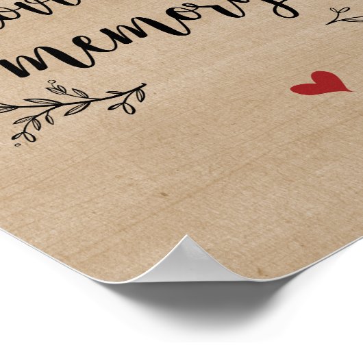 Poster Bois de vignes rustique, En souvenir affectueux, m (Coin)