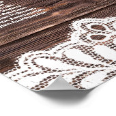 Poster Bois, dentelle, cordon Mariage (Coin)