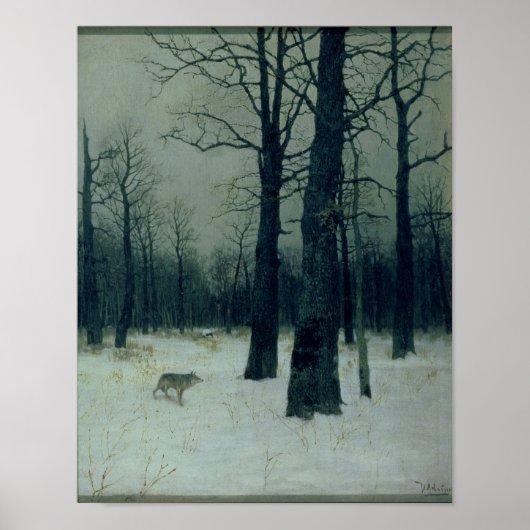 Poster Bois en hiver, 1885 (Devant)