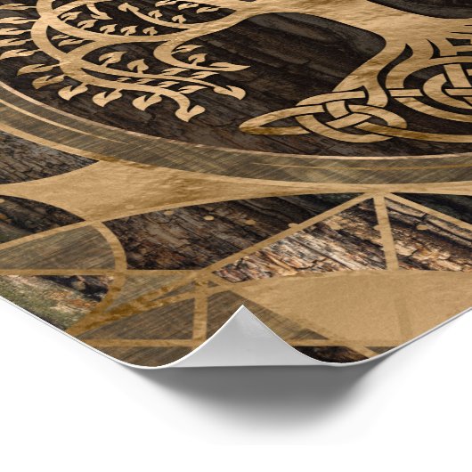 Poster Bois et or (Coin)