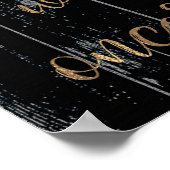 Poster Bois foncé rustique et lumières Choisir un siège p (Coin)