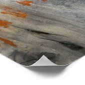 Poster Bois orange et marron (Coin)