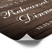 Poster Bois & Roses Blanches LSF Dîner de répétition (Coin)